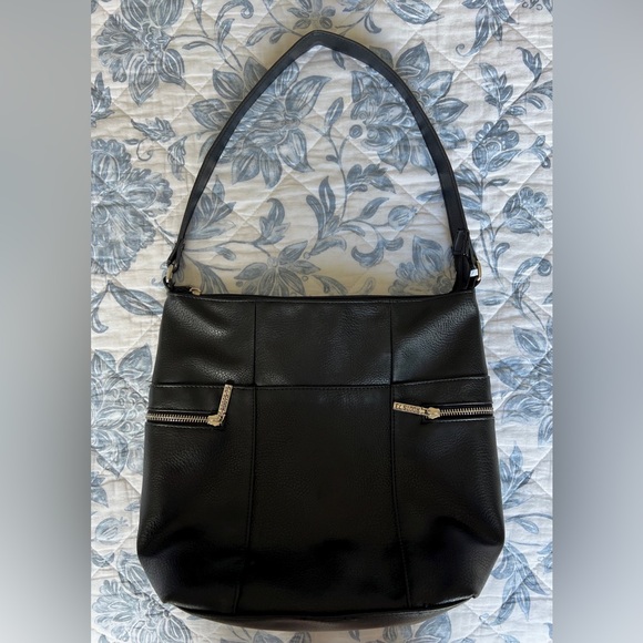 Black Leather Roots Purse - Picture 1 of 6